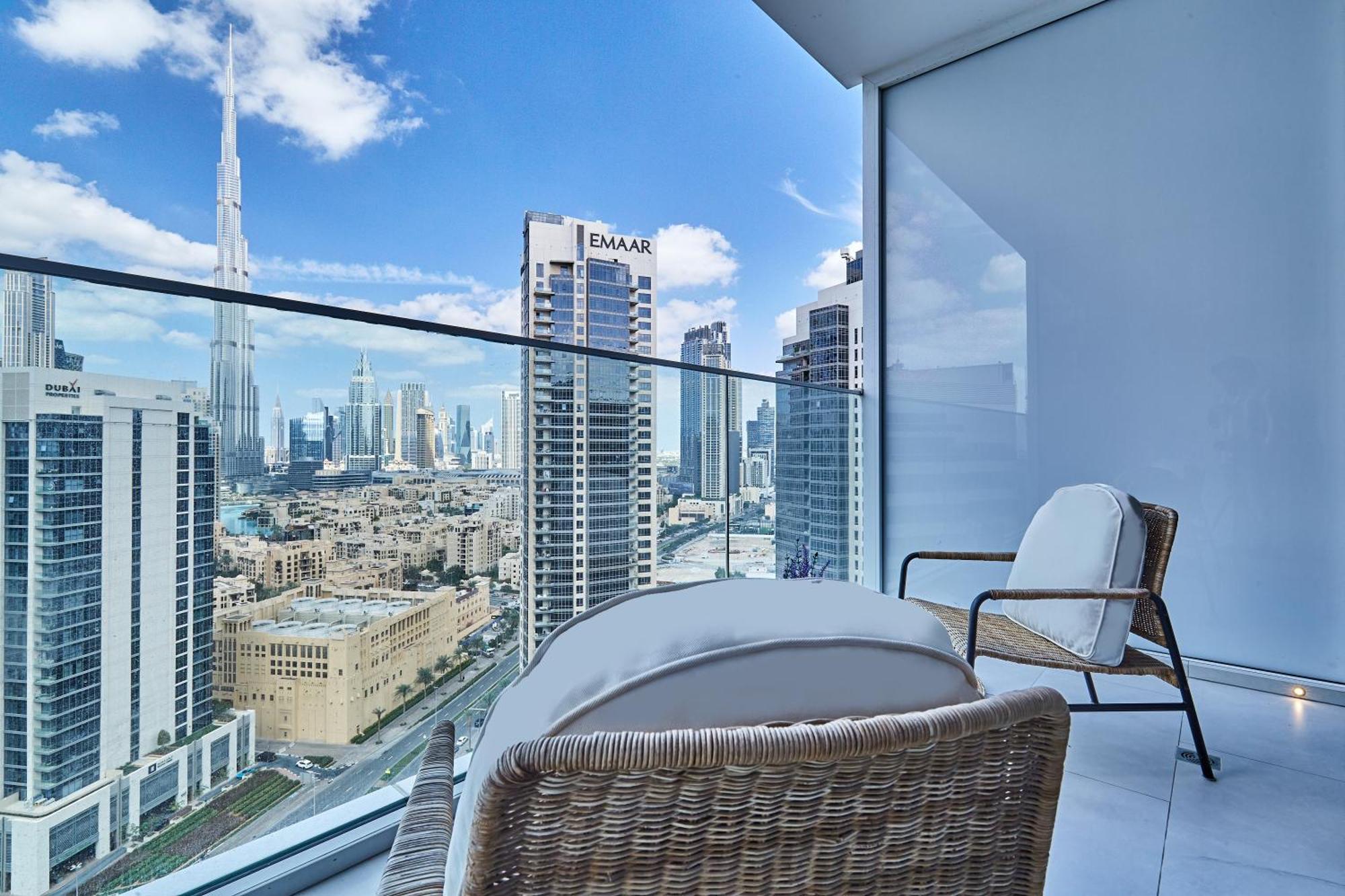 Luxury Studios With Burj Khalifa Or Canal View In Downtown - Marquise Square Tower Dubai Bagian luar foto